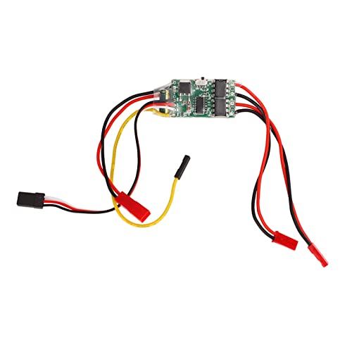 Dilwe RC Gebürstete Motordrehzahlregler BidireKtional 6V-14V, 2S-3S Lipo 5A RC Zwei-Wege-Regler-Schiffsform-Teile für Vorstufe Modell Spielzeug für das Upgrade-Modell Spielzeug von Dilwe
