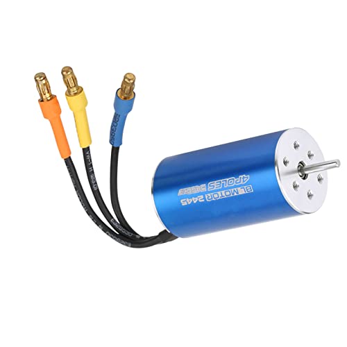 Dilwe RC Motor, 2445 5400KV 4 Pole Sensorless Brushless Motor 2,3 Mm Welle für 1:16 1:18 RC Modellauto von Dilwe