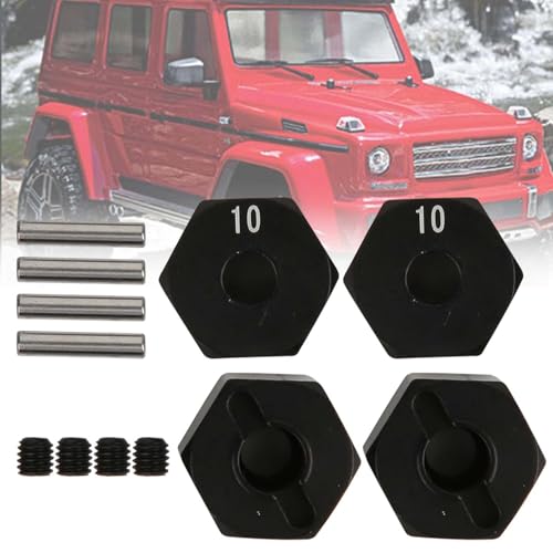 Dilwe RC-Rad-sechskantnabe, Aluminiumlegierungs-Rad-sechskantnabe, RC-car-Upgrade-Teil, Zubehör, Passend für Scx10 90046 90047 RR10 RC Crawler (10 mm) von Dilwe