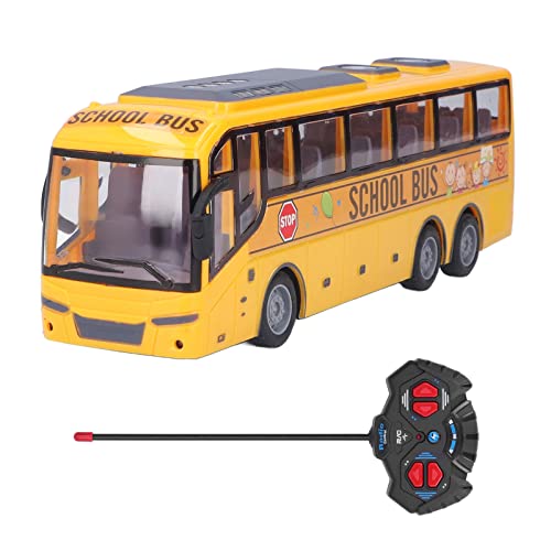 Dilwe RC Schulbus Spielzeug, Kindersimulation Ferngesteuerter Bus mit Licht Elektronisches Fahrzeug Spielzeug Geburtstagsgeschenk von Dilwe
