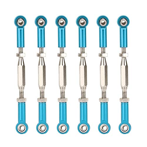 RC Spurstange, 81 mm verstellbare Aluminium-Servoverbindungen Spurstange Kompatibel mit 1/10 RC Truck. 6PCS(Blau) von Dilwe