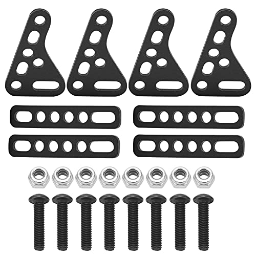 RC Stoßdämpferhalter, Aluminium, RC Auto Stoßdämpferhalter für Fast Alle 1/8 1/10 1/12 1/16 Ferngesteuerten Autos für Scx10, / Trx6, D90 90046 90047, Wltoys(schwarz) von Dilwe