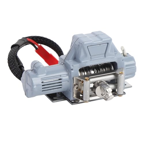Dilwe RC Winch, Metal 1/10 RC Crawler Simulation Winch Hochfestigkeit und Schadenssicherer Winch Ersatz für SCX10 (Grey) von Dilwe