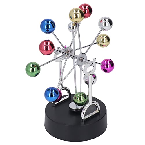 Dilwe RIELENRAD MIT ELEKTRISCHER MAGNETICHER-Rotation, Metallkugel-Perpetuum-Motion-Schreibtischspielugug, Perpetuum-Motion-Wissenschaftsspielug-Magnetkraft Spielzeug für Ornaments von Dilwe