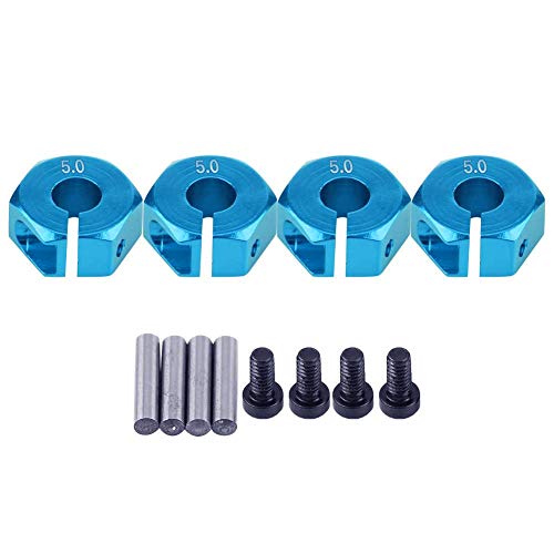 Dilwe Rad-Sechskant-Adapter, 12mm Universal-Rad-Sechskant-Adapter für HSP 1/10 RC Auto (5 mm / 0,197 Zoll - Blau) von Dilwe