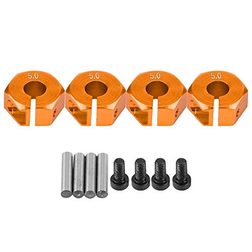 Dilwe Universal-Rad-Sechskant-Adapter, 12mm für 1/10 RC Auto (5 mm / 0,197 Zoll - Gold) von Dilwe
