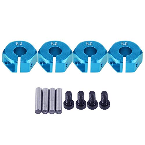 Dilwe Universal-Rad-Sechskant-Adapter, 12mm für 1/10 RC Auto (6 mm / 0,24 Zoll - Blau) von Dilwe