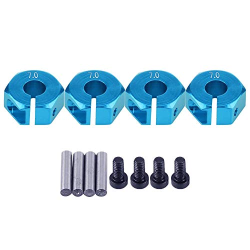 Dilwe Universal-Rad-Sechskant-Adapter, 12mm für 1/10 RC Auto (7 mm / 0,28 Zoll - Blau) von Dilwe