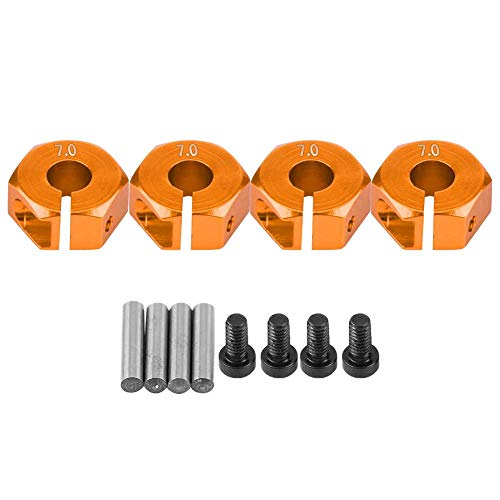 Dilwe Universal-Rad-Sechskant-Adapter, 12mm für 1/10 RC Auto (7 mm / 0,28 Zoll - Gold) von Dilwe