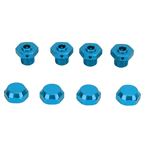 Dilwe Rad-Sechskant-Kupplungs-Kit, 4-teilige Kupplungsmuttern-Stifte, Kompatibel für ARRMA 1/8 RC-Auto(Blau) von Dilwe