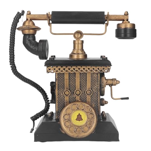 Dilwe Retro-Festnetztelefonmodell, Antikes Vintage-Schreibtischtelefonmodell mit Zifferblatt für die Dekoration Im Home Office, in der Galerie, Im Café von Dilwe