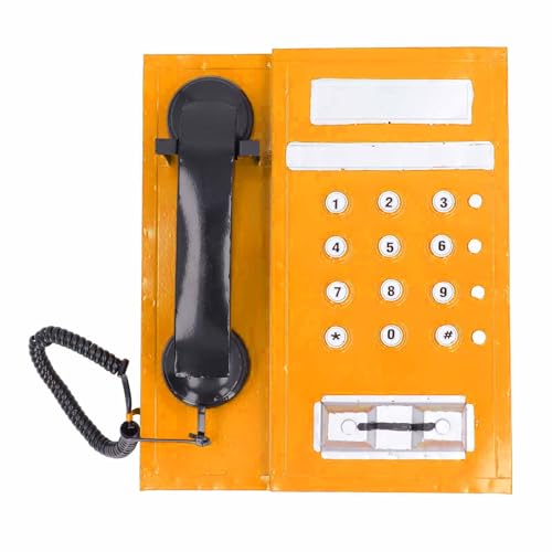 Dilwe Retro-Telefonmodell, Innovative Alte Telefonsimulation, Vintage-Telefonmodell-Dekor für Rollenspiele, Fotografie-Requisiten, Heimdekoration (Yellow) von Dilwe