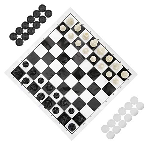 Dilwe Schach und Checkers für und Erwachsene, Faltbare Schachbrett mit 49 Mm King Height, Leicht zu Tragenes Schachspielzeug für Familienspaß, Tolles für Alle Altersgruppen, Geeignet für Partys Dilwe Schach und Checkers für und Erwachsene, Faltbare Schachbrett mit 49 Mm King Height, Leicht zu Tragenes Schachspielzeug für Familienspaß, Tolles für Alle Altersgruppen, Geeignet für Partys von Dilwe