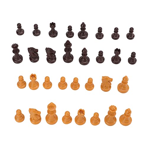 Schachfiguren, PS-Schachfiguren Nur Ersatz-Schachteile für Party-Camping-Entspannung(Holzfarbe) von Dilwe