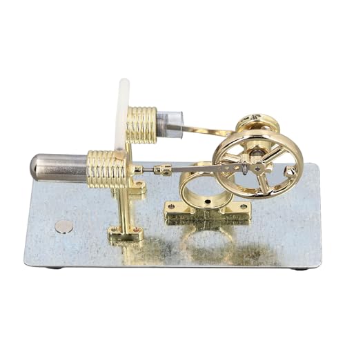 Dilwe Stirlingmotor-Modell, Gebürsteter Edelstahl, Wissenschaftliche Prinzipien, Motor, Lernspielzeug, Tischdekoration von Dilwe