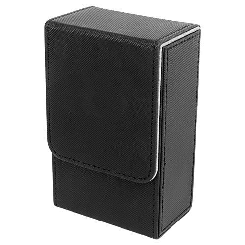 Dilwe Tarot-Aufbewahrungsbox, 57 X 86 X 137 Mm, Große Tragbare Tarot-Kartenbox aus PU-Leder für Universelle Tarotkarten in Standardgröße (Black) von Dilwe