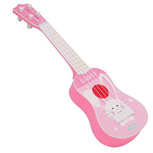 Dilwe Tragbares Ukulele -Gitarrenspielzeug für Kinder, Umweltfreundliche Plastik mit Klarem und Angenehmem Klang, Ideal Zum Erlernen des Musikalischen Rhythmus (PINK) von Dilwe