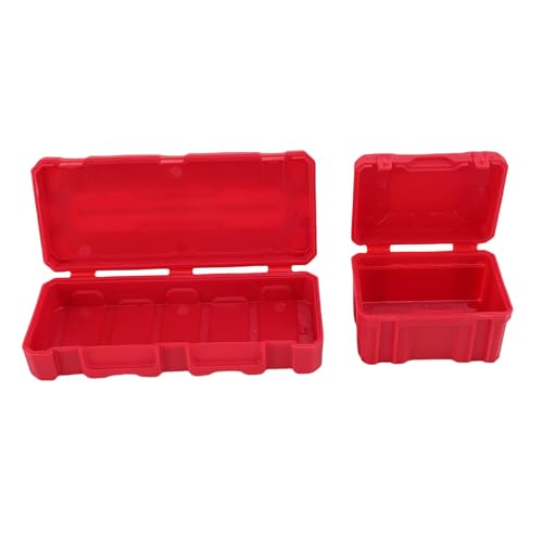 Dilwe Universal RC Toy Car Simulation Gepäck Dekoration Tool Aufbewahrungsbox mit Aufkleber (Rot) von Dilwe