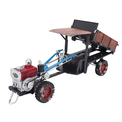 Dilwe Vintage Handtraktorspielzeug, Legiertes Farmfahrzeugset mit Handkurbel für Kindersammler, Farm -Traktor -Spielzeugmodelldesign, Alle Altersspiele Playset von Dilwe