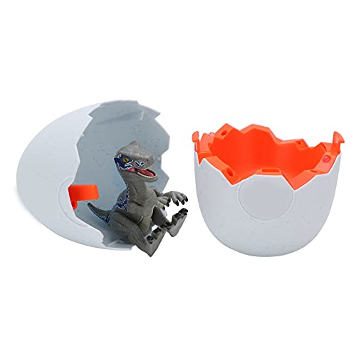 Dilwe Vivid Smart Dinosaurier Eierspielzeug mit Touchsensor Licht für Jungen Mädchen, Langlebiges Abs -Material -Simulationsmodell, für Interessantes Gameplay und Einfallsreiches Spiel (Raptorform) von Dilwe