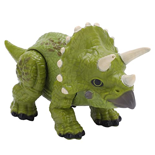 Dilwe Vivid Smart Dinosaurier Eierspielzeug mit Touchsensor Licht für Jungen Mädchen, Langlebiges Abs -Material -Simulationsmodell, für Interessantes Gameplay und Einfallsreiches Spiel (Triceratops) von Dilwe