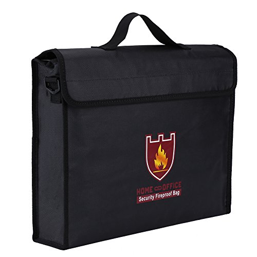 Dokumententasche feuerfest wasserdicht, 38x28x7, 5 cm, Aluminiumfolie Glasgewebe, 100％ Feuer Sicherheits Dokument Taschen für A4 Dokumente Passport Bankdatei Geld Wertsachen LiPo Batterie von Dilwe