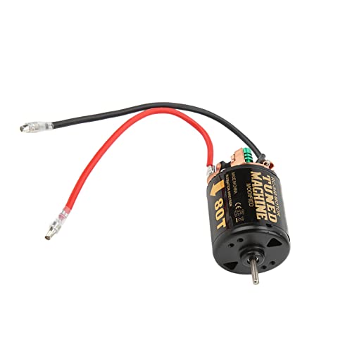 Drfeify RC 540 Gebürsteter Motor aus Metall 80T für AXIAL SCX10 90046 1/10, Ersatzteile für ferngesteuertes Auto, Zubehör Drfeify RC 540 Gebürsteter Motor aus Metall 80T für AXIAL SCX10 90046 1/10, Ersatzteile für ferngesteuertes Auto, Zubehör von Dilwe