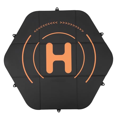 Drohnen-Landeplatz, 80 cm, Leder, Silikon, Doppelseitig, Wasserdicht, Sechseckig, Schnell Faltbar, Drohnen-Landeschutzmatte für 3 Pro, Schwarz Drohnen-Landeplatz, 80 cm, Leder, Silikon, Doppelseitig, Wasserdicht, Sechseckig, Schnell Faltbar, Drohnen-Landeschutzmatte für 3 Pro, Schwarz von Dilwe