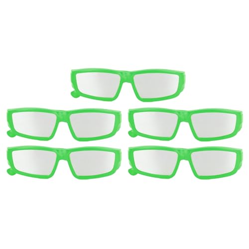 Professionelle 5-teilige Sonnenfinsternis-Brille, Sichere Sonnenbrille aus Kunststoff für Teenager und Erwachsene mit Fortschrittlichen Filtern (Grün) von Dilwe