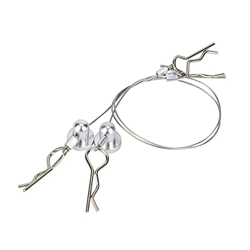 RC Auto Anti-verlorene Karosserie Shell Wire Clip Pin mit Schraube Halter fit für Hsp / Arram / Axial Ecx 1/10 RC-Car-Modell( Silber) von Dilwe
