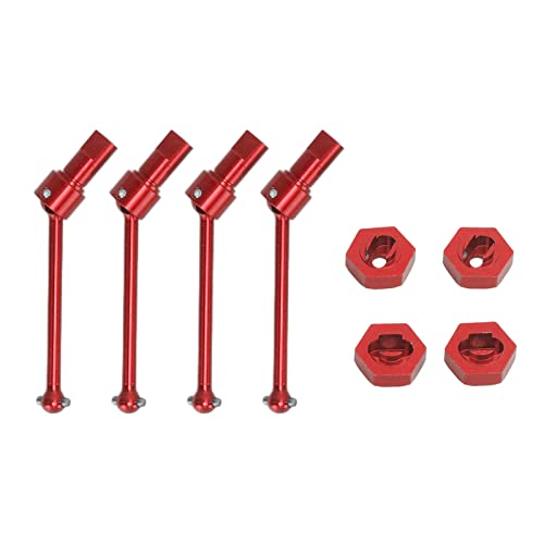 RC Auto Antriebswelle, Hochfeste Aluminiumlegierung CVD Vorne Hinten Antriebswelle Weihnachten Car Model Parts f¨¹r Traxxas Latrax Teton 1/18 RC Auto Upgrade Teile Automodellteile (Rot) von Dilwe