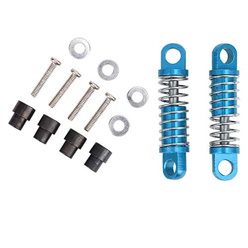 RC Auto Stoßdämpfer, 2PCS Shocks Dämpfer 1/28 RC Shocks Dämpfer mit Schrauben Kompatibel mit WLtoys( K989-43B Blau), Zubehör für Modellautos von Dilwe