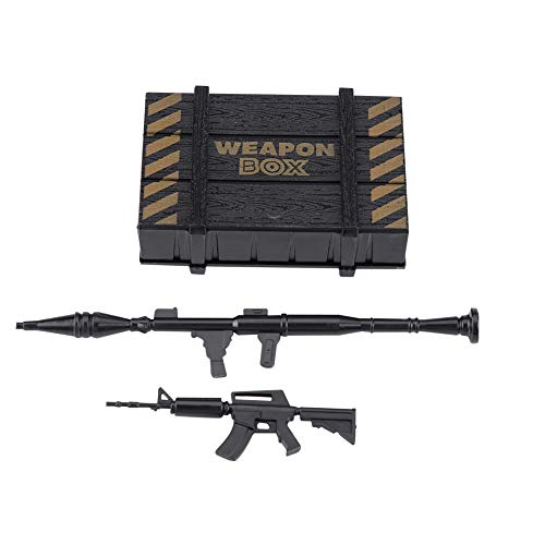 RC Auto Waffe Box, Crawler Decor Kunststoff Waffe Box mit Spielzeugpistole für RC Auto Crawlers RC Dekoration Upgrade Teil Zubehör RC Auto Waffe Box, Crawler Decor Kunststoff Waffe Box mit Spielzeugpistole für RC Auto Crawlers RC Dekoration Upgrade Teil Zubehör von Dilwe