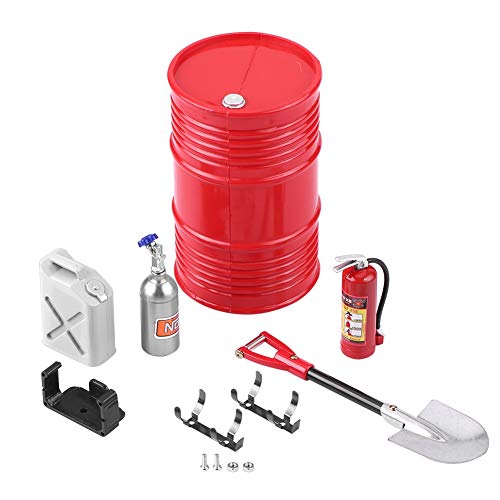 RC Crawler Tool, RC Crawler Zubehör Mini Decor Simulationswerkzeug Teil RC Crawler Set Öltank Feuerlöscher Set(#C) von Dilwe