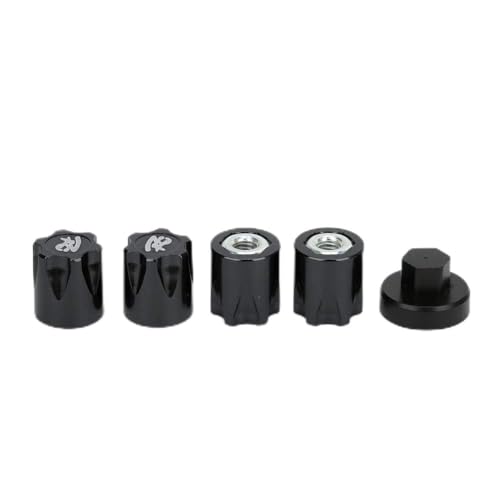 RC Felge, 4 STÜCKE M4 Felgenmittelkappenmutter Kompatibel mit Axial SCX10 90046 D90 Ferngesteuertes Auto(Schwarz) von Dilwe