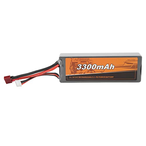 DEWIN RC Lipo Akku 11.1V 35C 3300mAH Lithium Polymer Akku mit T Buchse für ZD Racing 1/10 1/12 1/8 RC Cars von DEWIN