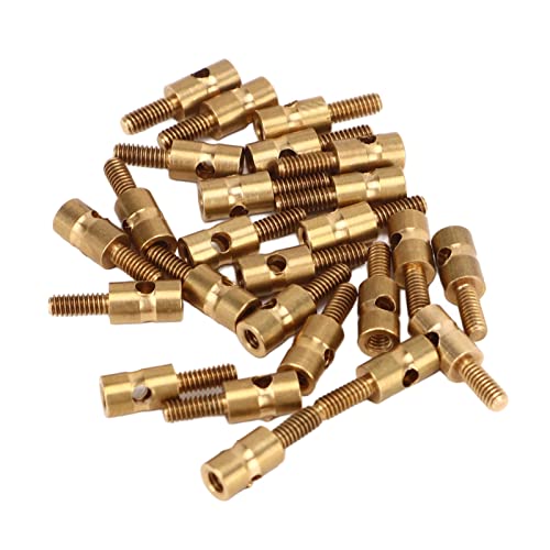RC Modell Pushrod Linkage Stopper, Messing RC Pushrod Connector Stopper für Schiffsmodelle RC Flugzeughubschrauber, Gold + Silber von Dilwe