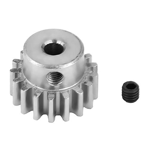 RC Motor Gear, Stahl Metall Motor Ritzel 17T 0.8 Modul für HIMOTO E10MTL/E10MT/E10BP 1/10 RC Car Part(Silber) von Dilwe