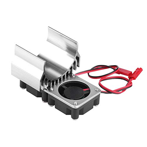 RC Motorkühler, 540/550-Motor Koppelkühlungs Twin Lüfter Kühlkörper für 1/10 elektrische RC Autos( Silber) von Dilwe