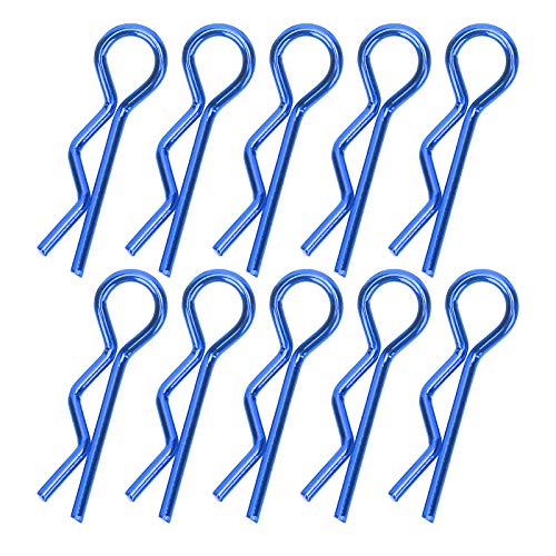 RC R-Form Clips, 10 Stück Metall 7MM RC Car Shell Clips Upgrade Ersatzteil für 1/5 1/6 1/8 1/10 RC Car(Blau) von Dilwe