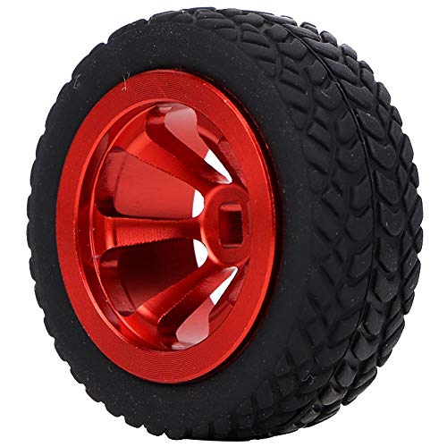 RC Rad Reifen, Automodell Zubehör Gummireifen Material Fit für WLtoys 1/28 RC K969 K989 K999 P929 4WD Short Pool Drift Offroad Rallye(rot) von Dilwe