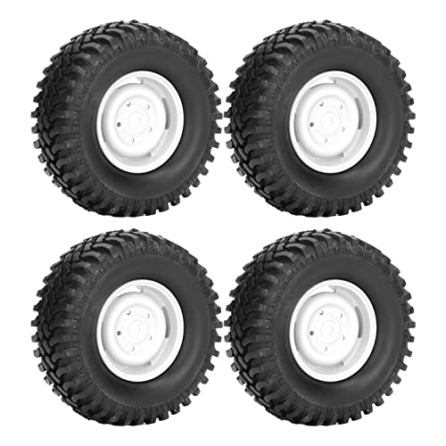 RC Räder und Reifen, 100 mm, RC-RC-Autoreifen, 100 mm Durchmesser, 4-teiliges RC-Reifenset für Geländewagen von Dilwe