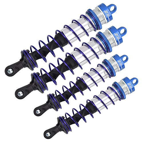 Dilwe 2 Stück Vorderer Hinterer Stoßdämpfer, 1/8 RC-Auto-Metallöldruck, Einstellbare Stoßdämpferaufhängung für RC-Ersatz (Blau) von Dilwe