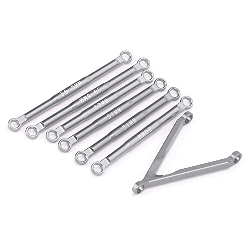 RC Truck Rod Linkage Set, Aluminiumlegierung RC Rod Linkage Pull Tire Kit Verfügbar für AXIAL SCX24 1/24 RC Car(Titan) von Dilwe