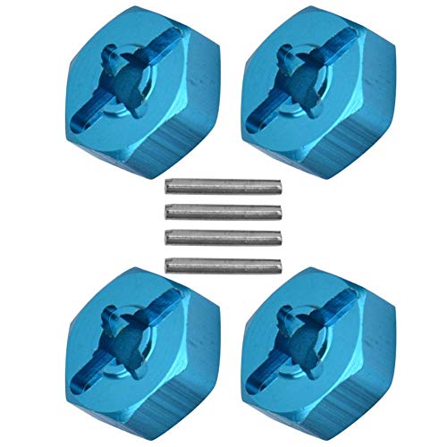 RC Rad Hex Adapter, 4 Stücke Metall 7mm bis 12mm Rad Hex Hub Adapter für RC Ersatzteil RC Auto Upgrade Teile von Dilwe