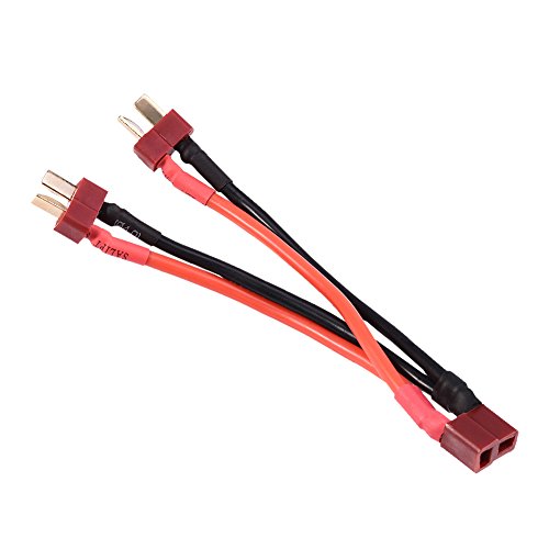 T Style Stecker Kabel, 1 Buchse auf 2 Stecker 14AWG Kabelstecker zum Dekantieren für RC ESC Lipo Akku von Dilwe