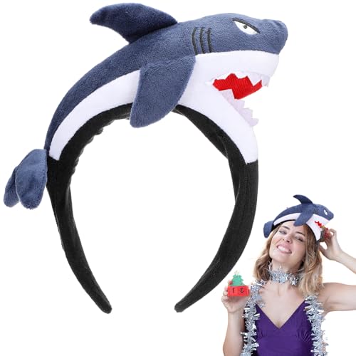 Dimeho Plüschtier Ohren und Hörner Stirnband Lovely Shark Stirnbänder Niedlich Festival Thema Party Cosplay Kostüm Kopfbedeckung Haarreifen Blau Dimeho Plüschtier Ohren und Hörner Stirnband Lovely Shark Stirnbänder Niedlich Festival Thema Party Cosplay Kostüm Kopfbedeckung Haarreifen Blau von Dimeho