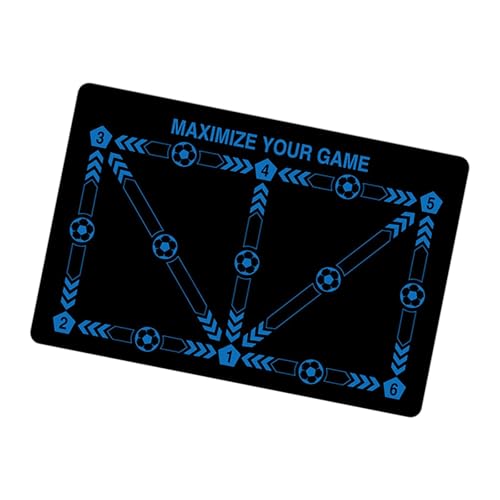 DimyFew Fußballausbildungsmatte Fußballtraining Mattenzubehör Multifunktion tragbare Starter Anti -Slip -Ausrüstung für den Haushalt, Schwarz Blau von DimyFew