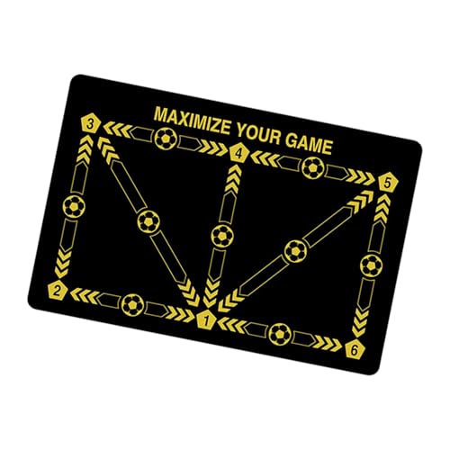 DimyFew Fußballausbildungsmatte Fußballtraining Mattenzubehör Multifunktion tragbare Starter Anti -Slip -Ausrüstung für den Haushalt, Schwarz Gelb von DimyFew