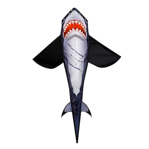 DimyFew Hai Drachen Flugspielzeug, Riesiger Outdoor Abenteuerdrachen für Reisen Im Hinterhof, Schwarz von DimyFew